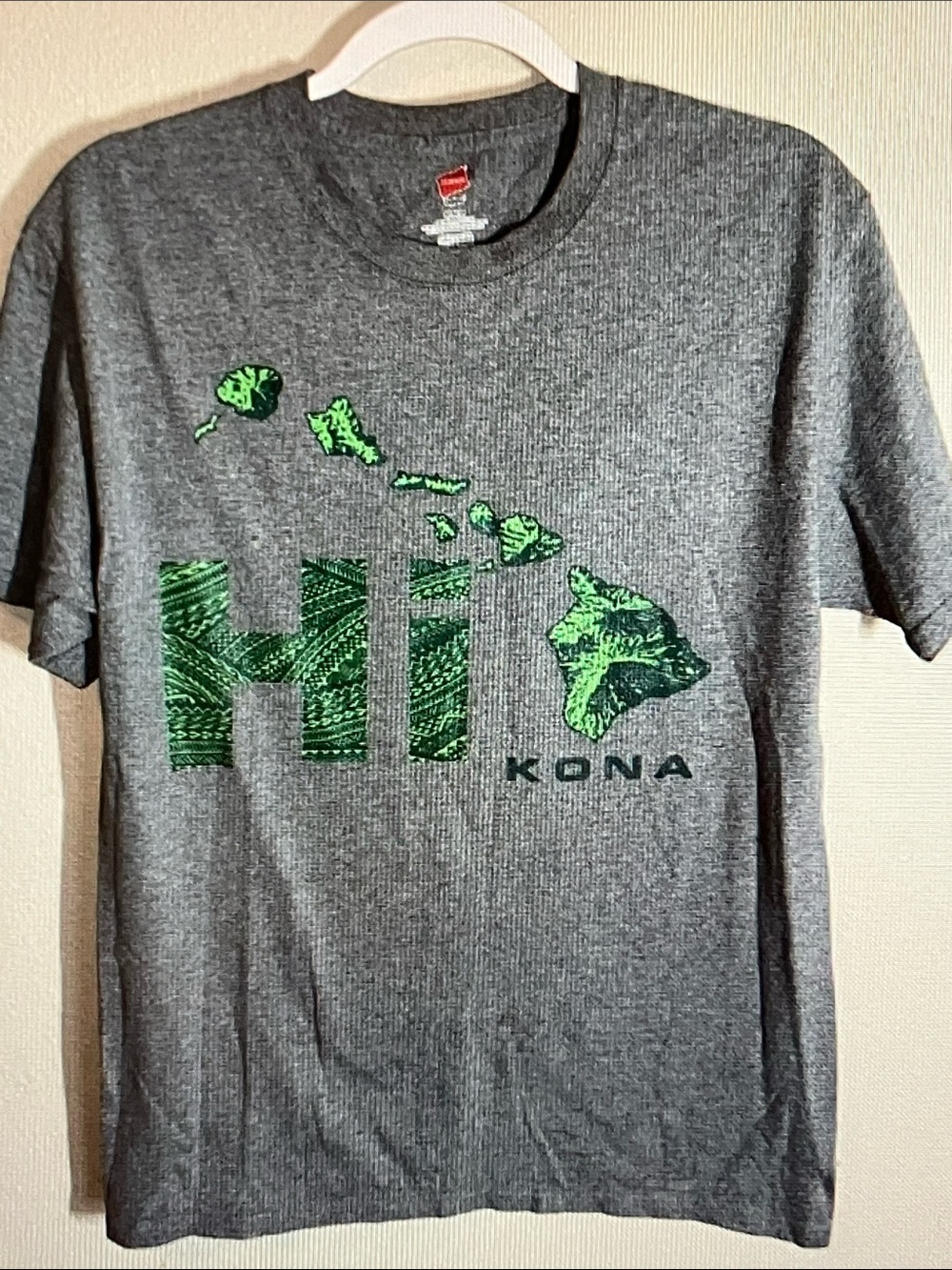 Hanes Gray T-Shirt with Green HII Kona Graphic